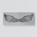 Angel Wings Silver White Wall Art