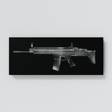 MK 16 SCAR-L Silver Wall Art