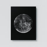 Bitcoin Silver Coin Wall Art