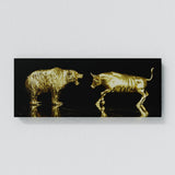 Bull vs Bear Statues Wall Art