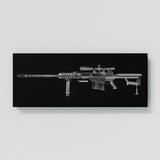 Sniper Barrett M82A1 Silver Wall Art