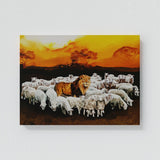 Lion Amongst Sheep Wall Art