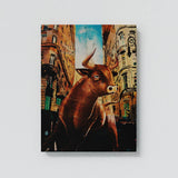 Bull Wall Street Sense Canvas