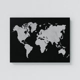 World Map Marble Wall Art