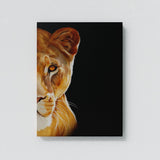Half Face Lioness Wall Art