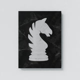 Chess Knight White Wall Art