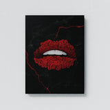Lips Flower Wall Art