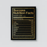 Success Nutrition Facts Wall Art