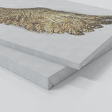 Angel Wings Gold White Wall Art