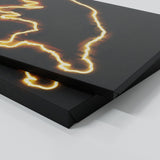 Bull vs Bear Neon Orange Wall Art