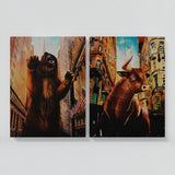 Bull & Bear Wall Street Wall Art