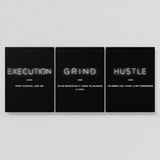 Execution Hustle Grind Wall Art
