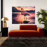Flamingo Beautiful Sunset 12 Wall Art
