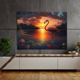 Flamingo Tropical Sunset 13 Wall Art