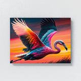 Flamingo Vibrant Sunset 10 Wall Art