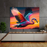 Flamingo Vibrant Sunset 10 Wall Art
