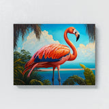 Flamingo Vibrant Tropical Scene 9 Wall Art