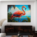 Flamingo Vibrant Tropical Scene 9 Wall Art