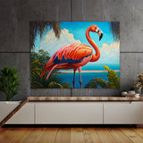 Flamingo Vibrant Tropical Scene 9 Wall Art