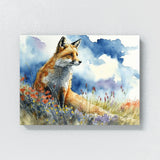 Fox In Flowery Field 11 Wall Art