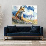 Fox In Flowery Field 11 Wall Art