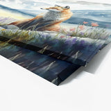 Fox In Flowery Mountain Scene 22 Wall Art