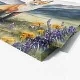 Fox In Flowery Mountain Scene 23 Wall Art