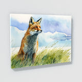 Fox In Green Meadow Art 32 Wall Art