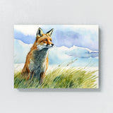 Fox In Green Meadow Art 32 Wall Art