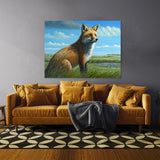 Fox Realistic Oil 13 Wall Art