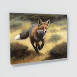 Fox Realistic Running Meadow 3 Wall Art