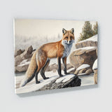Fox Realistic Winter Landscape 30 Wall Art