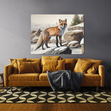 Fox Realistic Winter Landscape 30 Wall Art