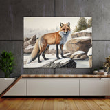 Fox Realistic Winter Landscape 30 Wall Art