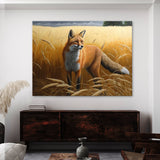 Fox Red In Wheat Field 8 Wall Art
