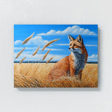 Fox Wheat Blue Sky 33 Wall Art