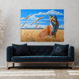 Fox Wheat Blue Sky 33 Wall Art