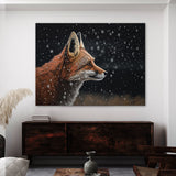 Fox Winter Snowflakes 26 Wall Art