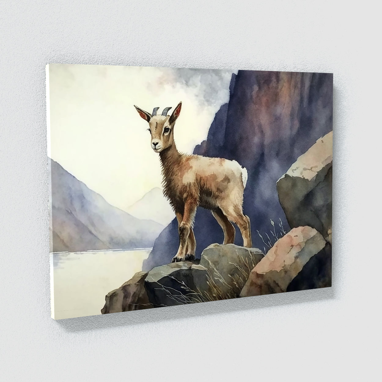 Goat Baby Watercolor 15 Wall Art