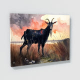 Goat Black Watercolor 23 Wall Art