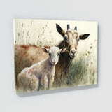 Goat Cute Watercolor Baby 9 Wall Art