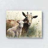 Goat Cute Watercolor Baby 9 Wall Art