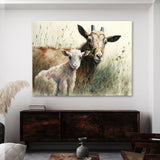 Goat Cute Watercolor Baby 9 Wall Art