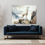 Goat White Watercolor 24 Wall Art