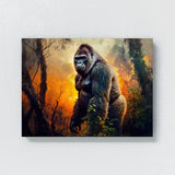 Gorilla Realistic Forest Sunset 14 Wall Art