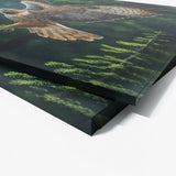 Hawk Flight Forest Background 13 Wall Art
