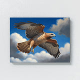 Hawk Flying Blue Sky 19 Wall Art