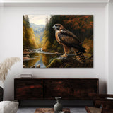 Hawk Realistic Forest River 22 Wall Art
