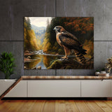 Hawk Realistic Forest River 22 Wall Art