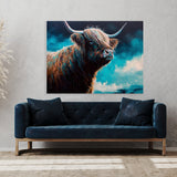 Highland Cow Abstract 1 Wall Art